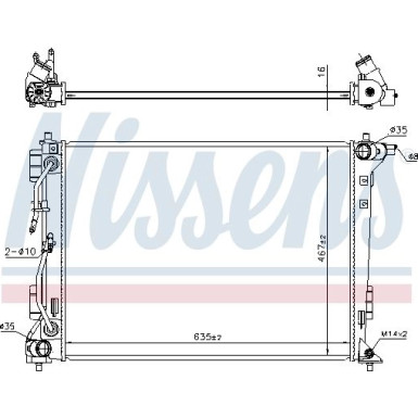 Nissens | Kühler, Motorkühlung | 606604