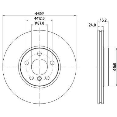 Hella | Bremsscheibe | 8DD 355 125-351
