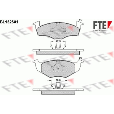 FTE | Bremsbelagsatz, Scheibenbremse | 9010232
