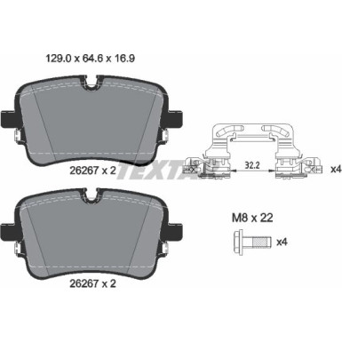 2626701 Bremsbelagsatz, Scheibenbremse Q+