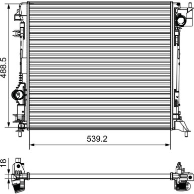 735625 Kühler, Motorkühlung 735625 Kühler, Motorkühlung