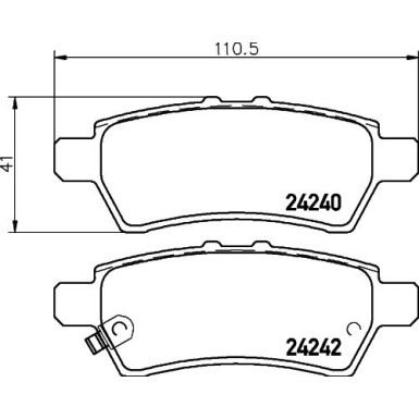 Hella | Bremsbelagsatz, Scheibenbremse | 8DB 355 012-081