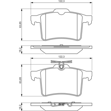 BOSCH Bremsbelagsatz, Scheibenbremse 0 986 494 480