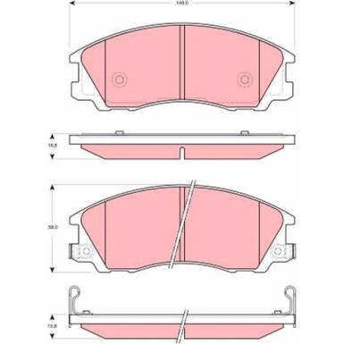 GDB3299 Bremsbelagsatz, Scheibenbremse GDB3299 Bremsbelagsatz, Scheibenbremse