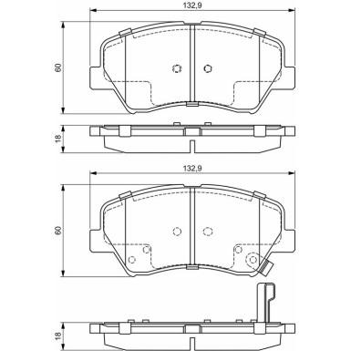 BOSCH Bremsbelagsatz, Scheibenbremse 0 986 494 691