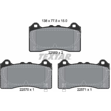 2256901 Bremsbelagsatz, Scheibenbremse