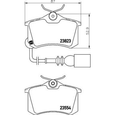 Hella | Bremsbelagsatz, Scheibenbremse | 8DB 355 010-781