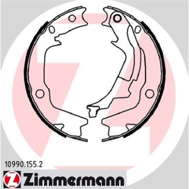 Zimmermann | Bremsbackensatz, Feststellbremse | 10990.155.2
