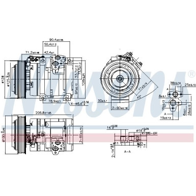 Nissens | Kompressor, Klimaanlage | 890371