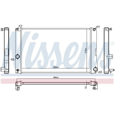 Nissens | Kühler, Motorkühlung | 646842