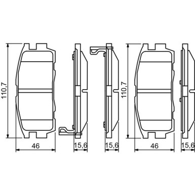 0 986 494 251 Bremsbelagsatz, Scheibenbremse
