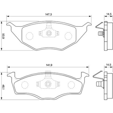 0 986 424 502 Bremsbelagsatz, Scheibenbremse
