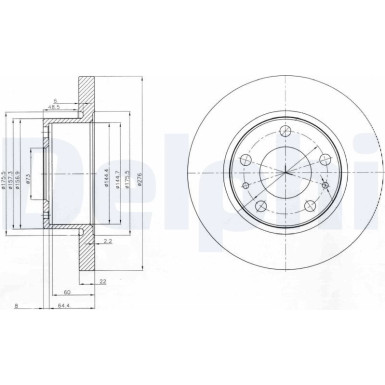 Delphi | Bremsscheibe | BG3752