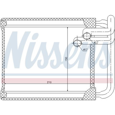 Nissens | Wärmetauscher, Innenraumheizung | 77632