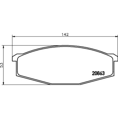 Hella | Bremsbelagsatz, Scheibenbremse | 8DB 355 007-291
