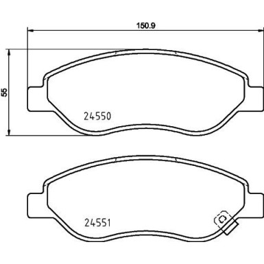 8DB 355 013-401 Bremsbelagsatz, Scheibenbremse