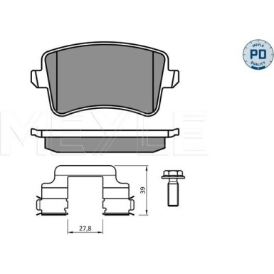 Meyle | Bremsbelagsatz, Scheibenbremse | 025 246 0617-2/PD