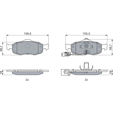 0 986 424 359 Bremsbelagsatz, Scheibenbremse