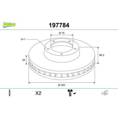 Valeo | Bremsscheibe | 197784