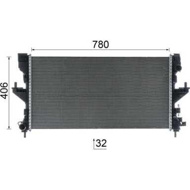 CR 2638 000P Kühler, Motorkühlung BEHR *** PREMIUM LINE ***