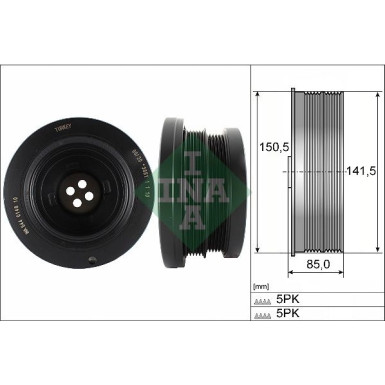 544 0148 10 Riemenscheibe, Kurbelwelle 544 0148 10 Riemenscheibe, Kurbelwelle