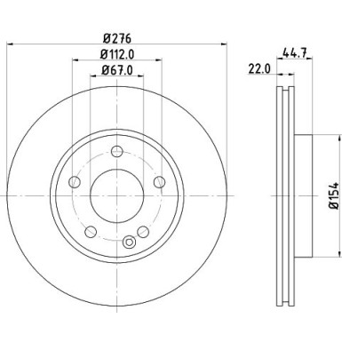 Hella | Bremsscheibe | 8DD 355 111-061