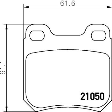 Hella | Bremsbelagsatz, Scheibenbremse | 8DB 355 007-381