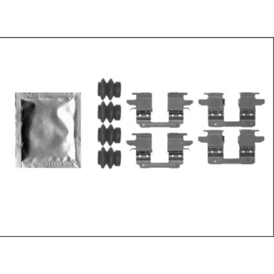 Hella | Zubehörsatz, Scheibenbremsbelag | 8DZ 355 205-531
