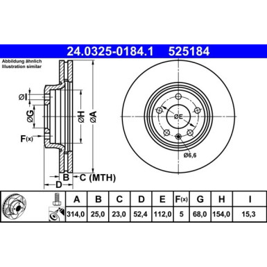 24.0325-0184.1 Bremsscheibe PowerDisc