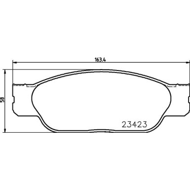 Hella | Bremsbelagsatz, Scheibenbremse | 8DB 355 018-551