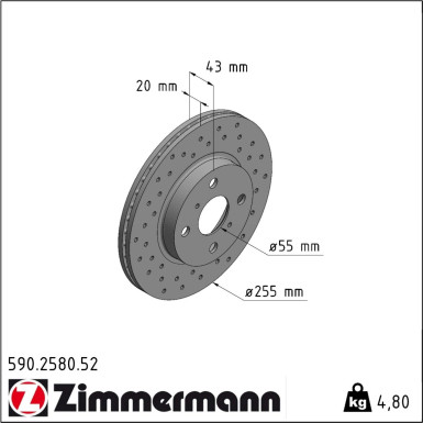 590.2580.52 Bremsscheibe SPORT Z