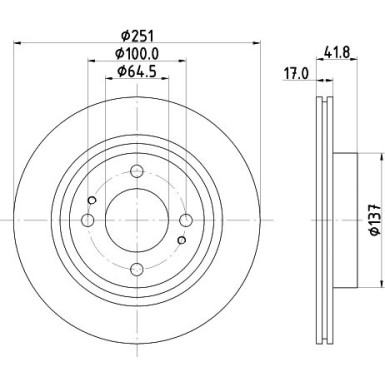 Hella | Bremsscheibe | 8DD 355 122-991