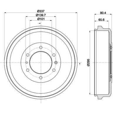 Hella | Bremstrommel | 8DT 355 302-661