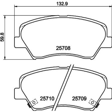 Hella | Bremsbelagsatz, Scheibenbremse | 8DB 355 021-781