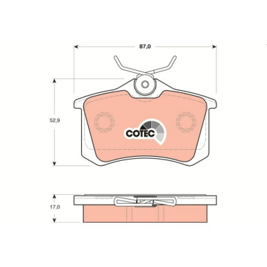 GDB1504 Bremsbelagsatz, Scheibenbremse COTEC