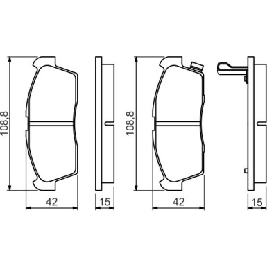 0 986 494 700 Bremsbelagsatz, Scheibenbremse