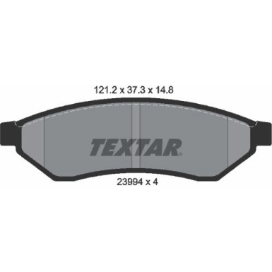 Textar | Bremsbelagsatz, Scheibenbremse | 2399401