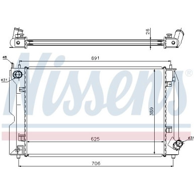 Nissens | Kühler, Motorkühlung | 64679A