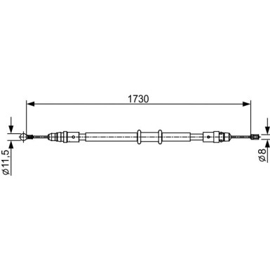 1 987 482 549 Seilzug, Feststellbremse 1 987 482 549 Seilzug, Feststellbremse