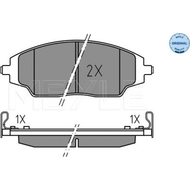 Meyle Bremsbelagsatz, Scheibenbremse MEYLE-ORIGINAL: True to OE 025 257 2218