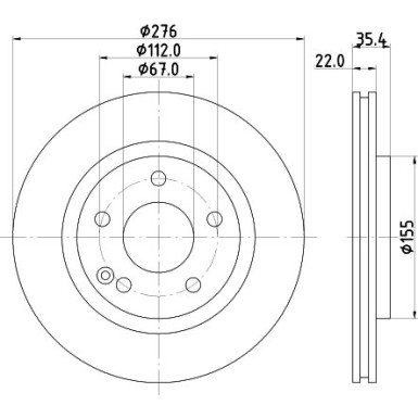 Hella | Bremsscheibe | 8DD 355 127-491