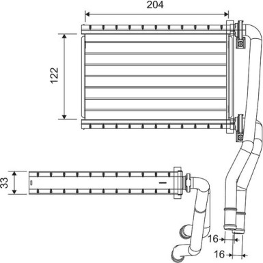 811535 Wärmetauscher, Innenraumheizung