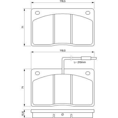 BOSCH Bremsbelagsatz, Scheibenbremse 0 986 460 932