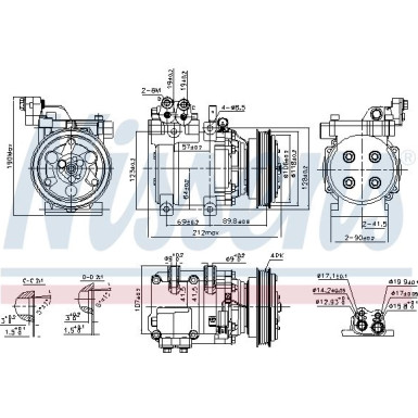 Nissens | Kompressor, Klimaanlage | 89082