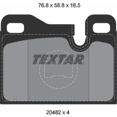 Textar Bremsbelagsatz, Scheibenbremse Q+ 2048203
