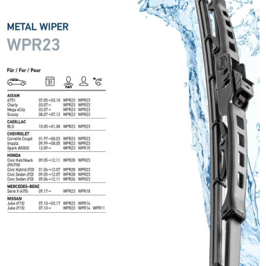 9XW 190 253-231 Wischblatt Metal