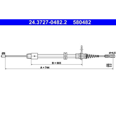 24.3727-0482.2 Seilzug, Feststellbremse