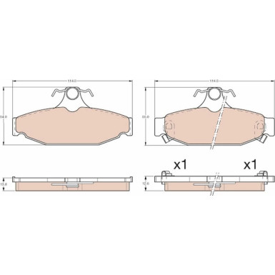 GDB4089 Bremsbelagsatz, Scheibenbremse