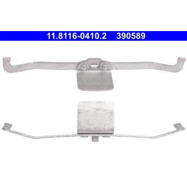 2 x ATE Feder, Bremssattel | 11.8116-0410.2