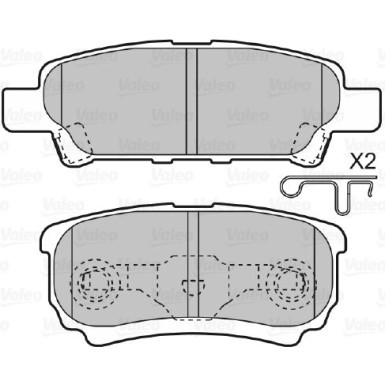 598852 Bremsbelagsatz, Scheibenbremse